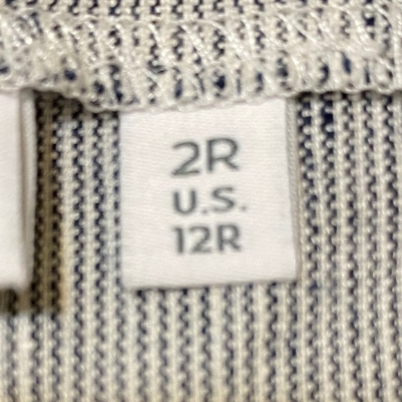 NWT Chico’s Linen Blend Wide-Leg Black/Gray Stripe Pants Size 12R (Chico’s 2R) - Picture 10 of 13